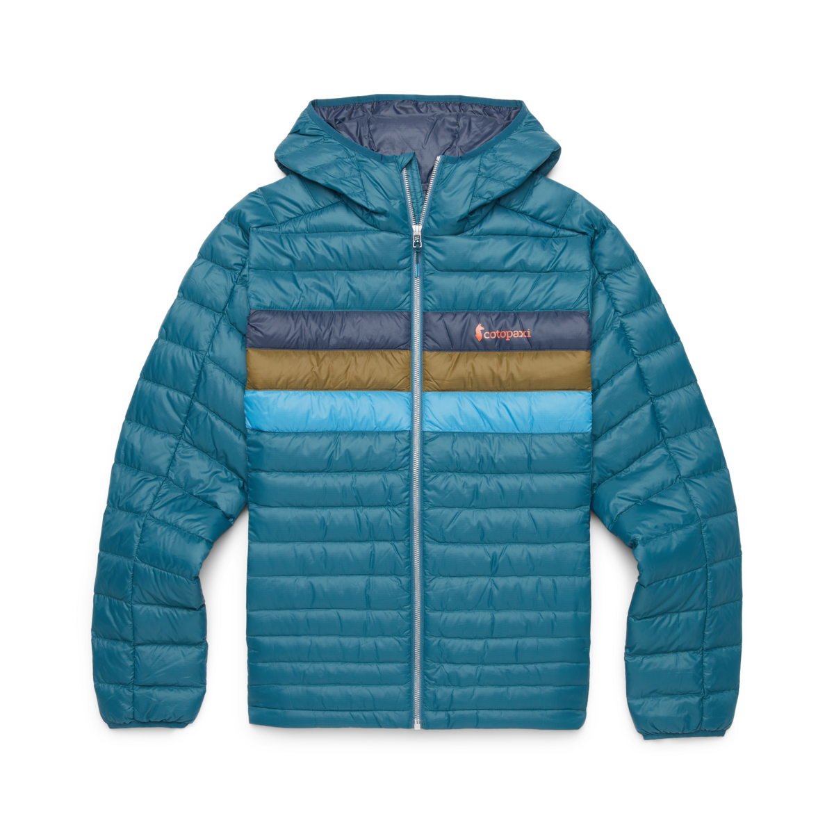 Fuego Hooded Down Jacket - Men's, Abyss Stripes