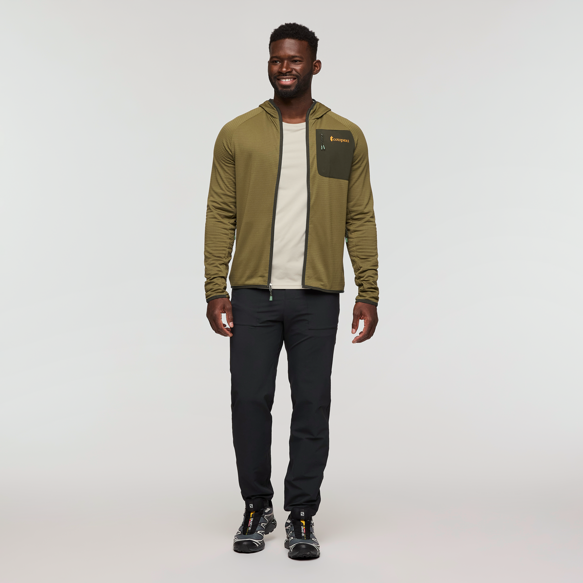 Otero Fleece Full-Zip Hooded Jacket - Men's, Live Oak