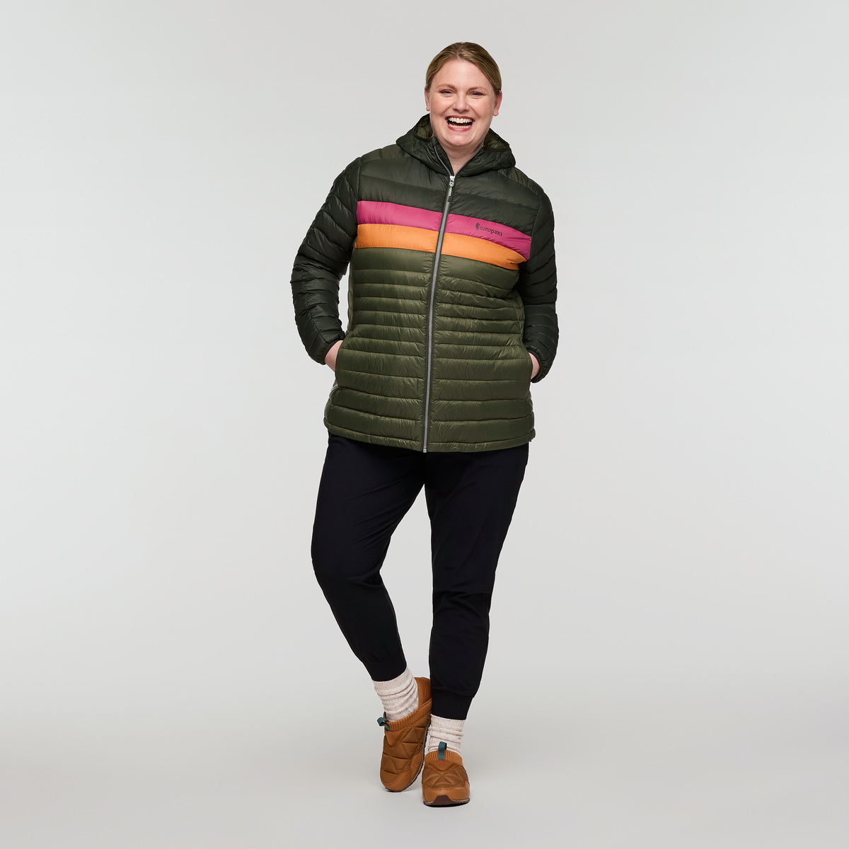 Fuego Down Hooded Jacket - Plus Size - Women's, Woods/Fatigue