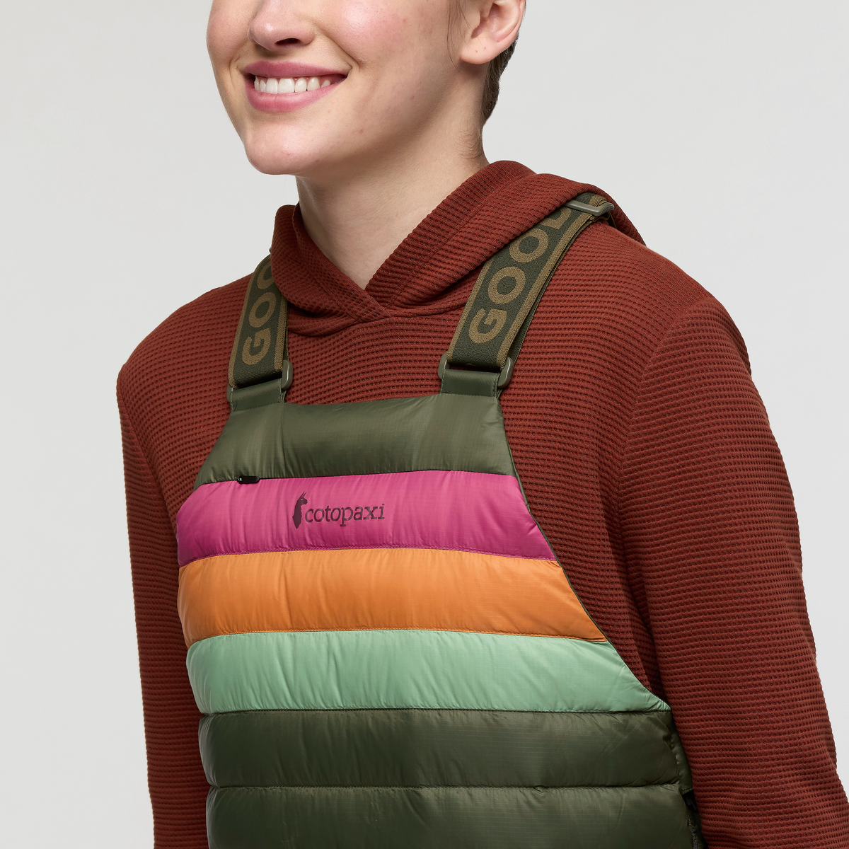 Fuego Down Overall - Women's, Fatigue Stripes