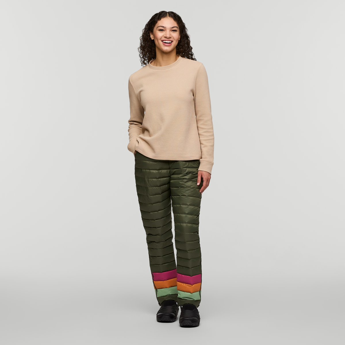 Fuego Down Pant - Women's, Fatigue Stripes