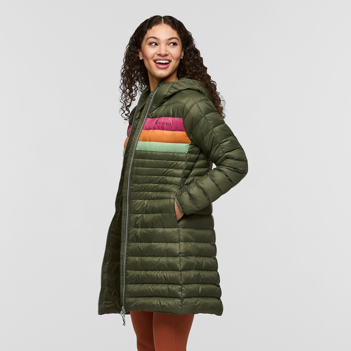 Fuego Down Parka - Women's, Fatigue Stripes