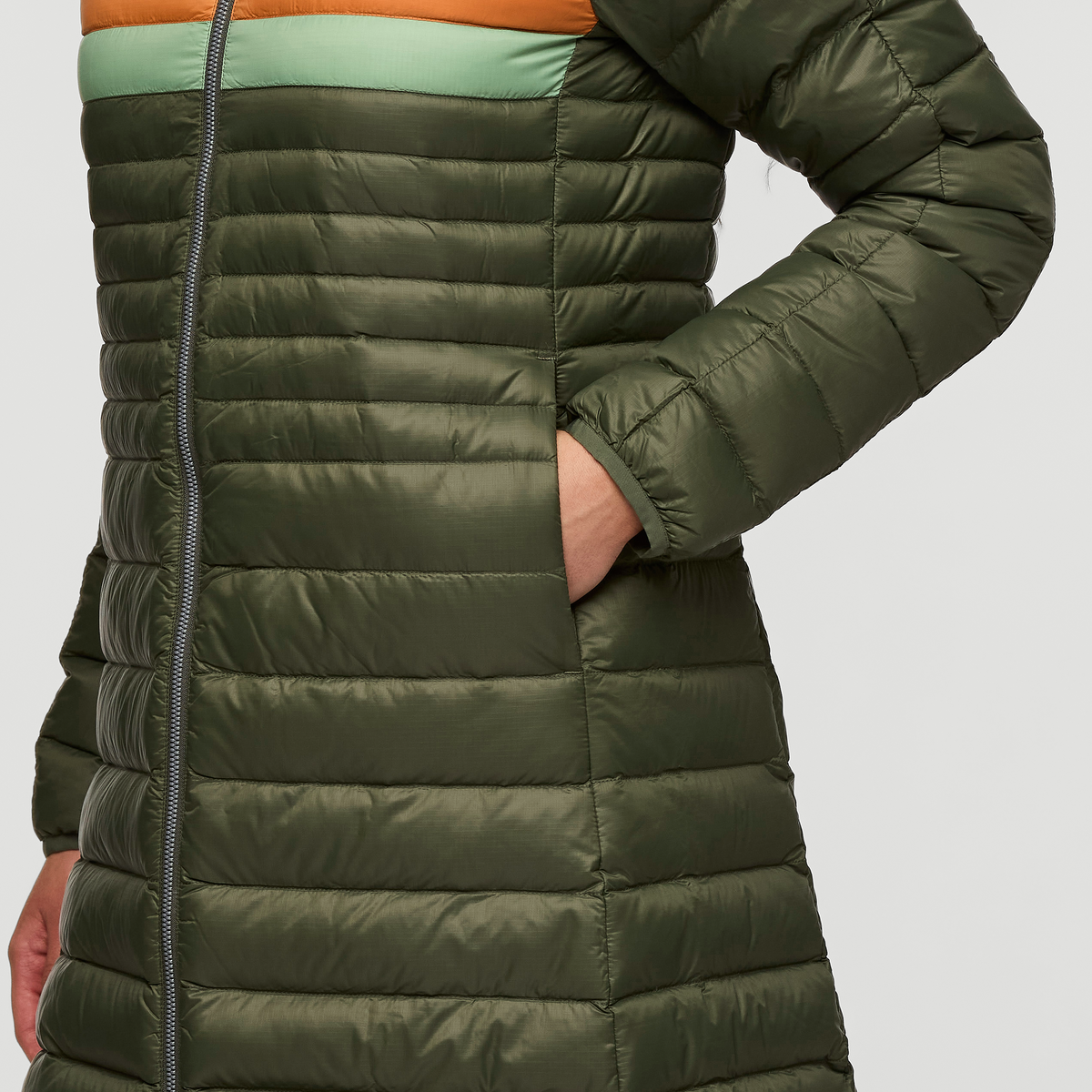 Fuego Down Parka - Women's, Fatigue Stripes