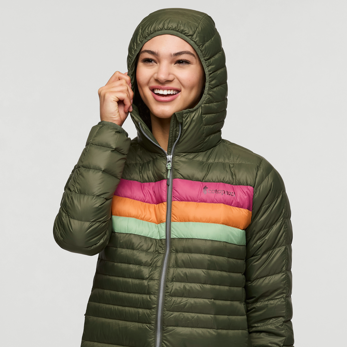 Fuego Down Parka - Women's, Fatigue Stripes