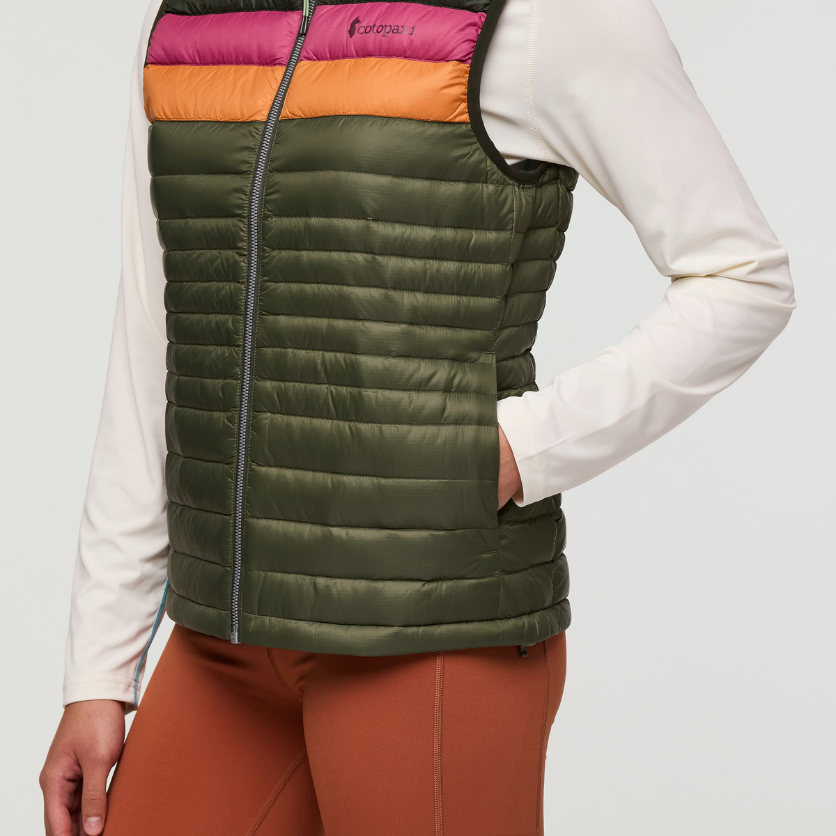 Fuego Down Vest - Women's, Woods/Fatigue