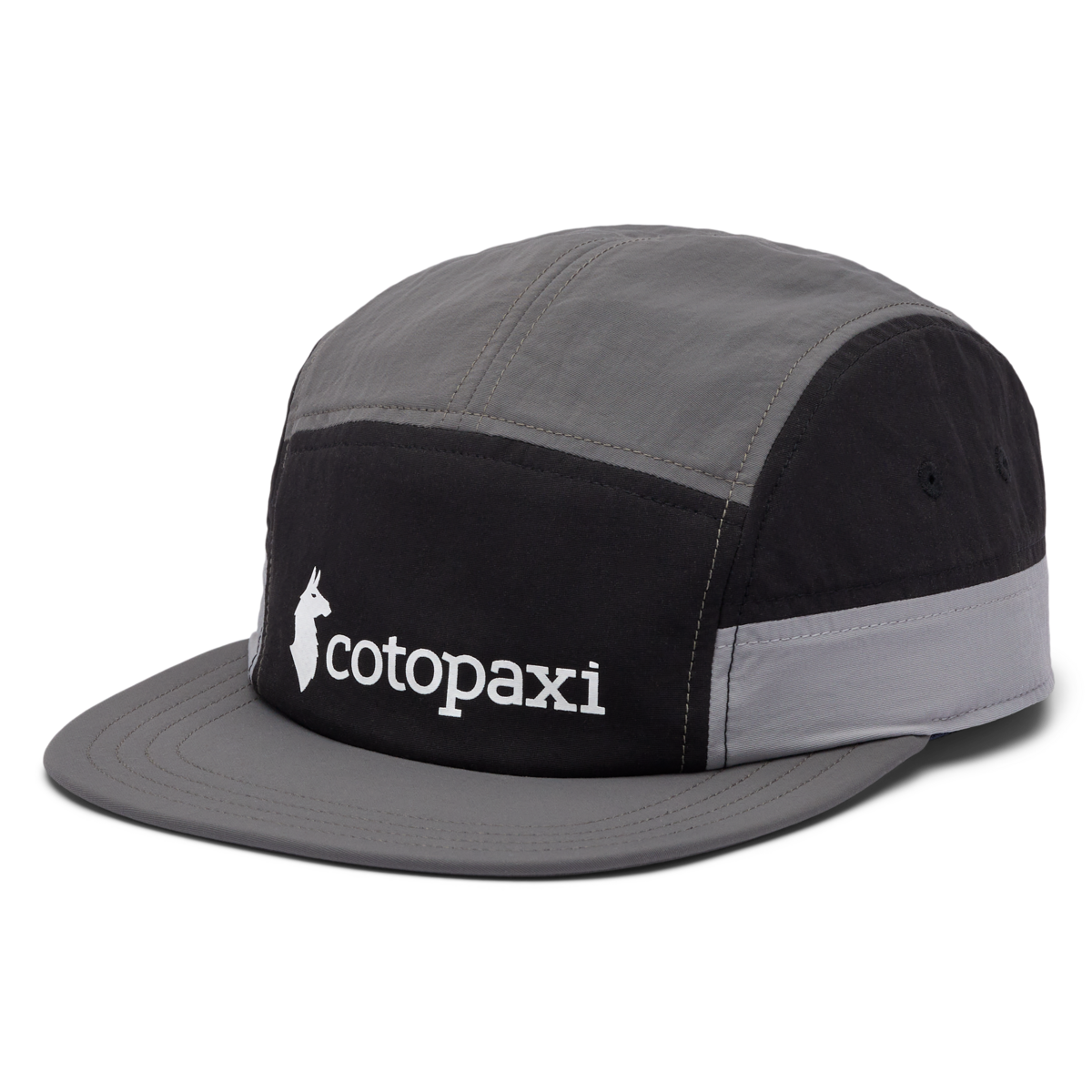 Cotopaxi Tech 5-Panel Hat, Black/Cinder