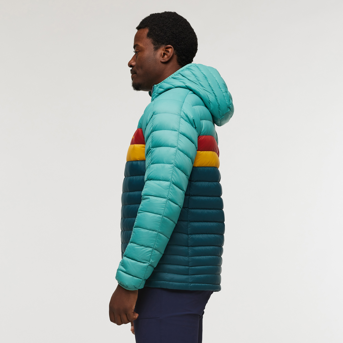 Fuego Hooded Down Jacket - Men's, Coastal/Abyss