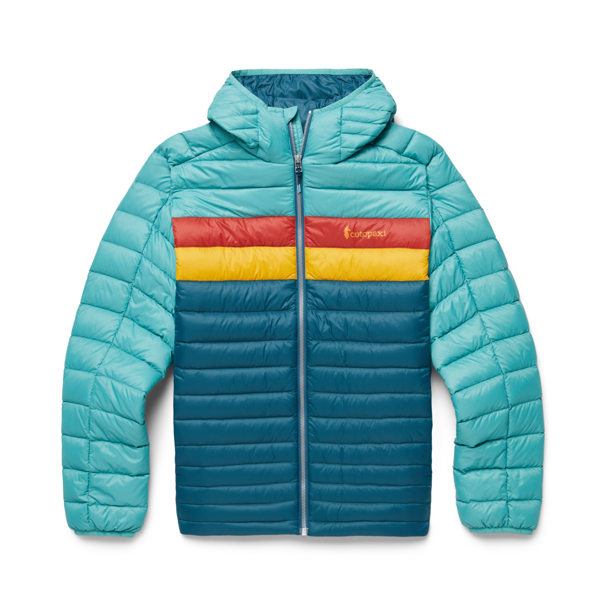 Fuego Hooded Down Jacket - Men's, Coastal/Abyss
