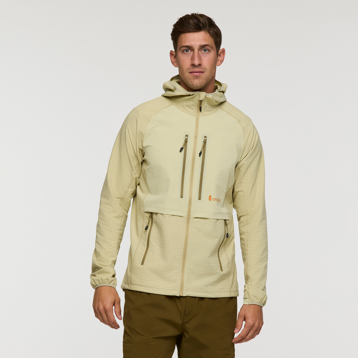 Yermo Hooded Softshell Jacket - Men's, Grain
