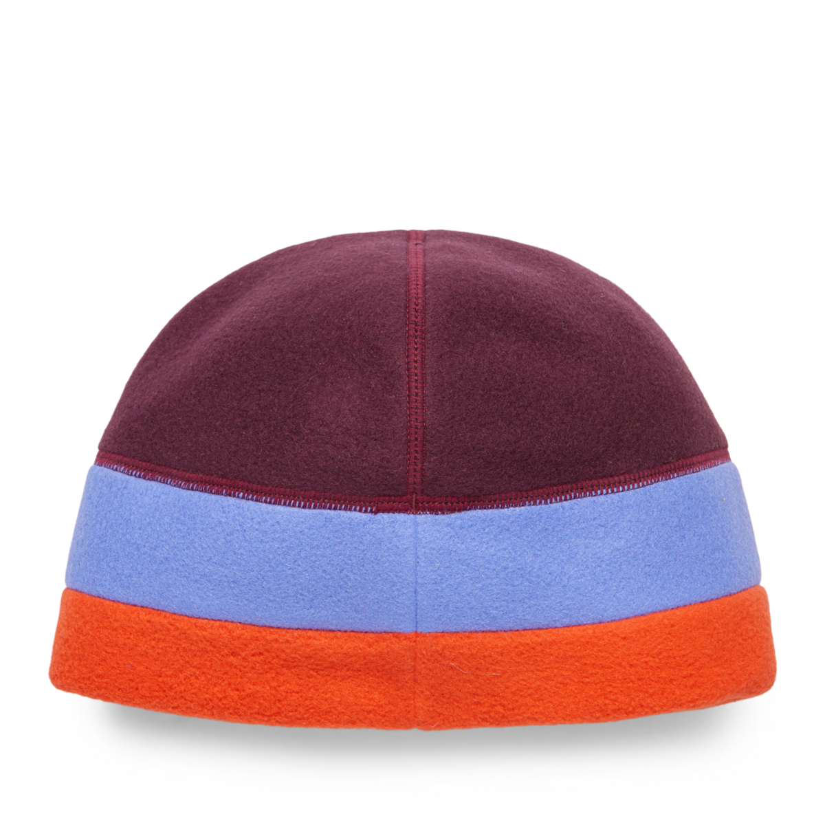 Teca Fleece Beanie, Wine Stripes