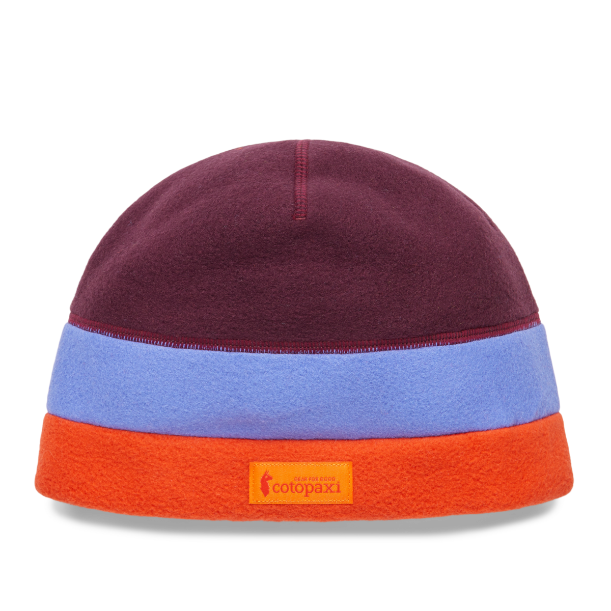 Teca Fleece Beanie, Wine Stripes