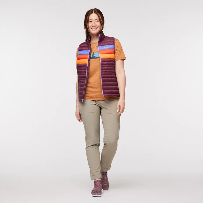 Fuego Down Vest - Women's, Wine Stripes