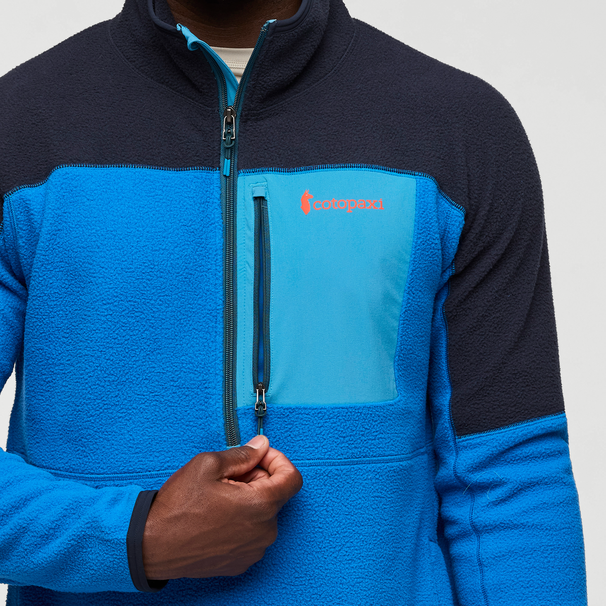 Abrazo Half-Zip Fleece Jacket - Men's, Carbon/Atlantic