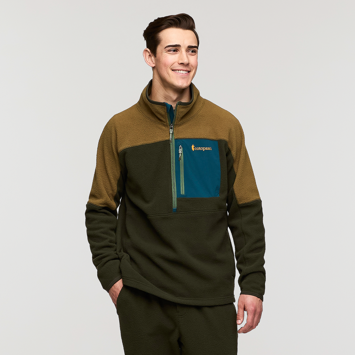Abrazo Half-Zip Fleece Jacket - Men's, Live Oak/Woods