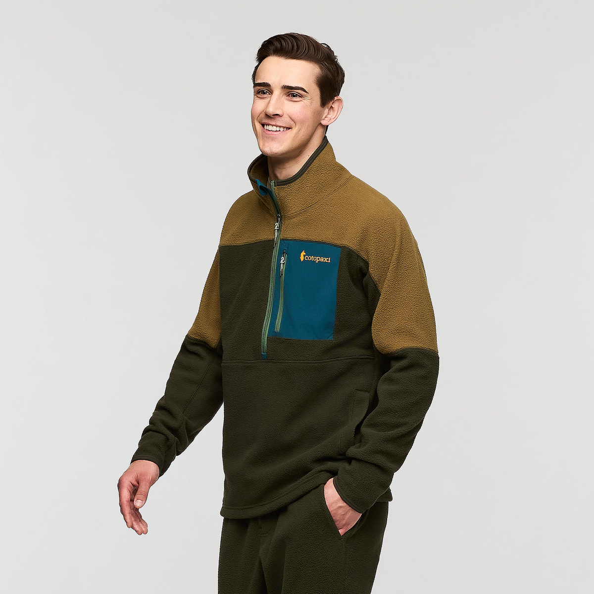 Abrazo Half-Zip Fleece Jacket - Men's, Live Oak/Woods