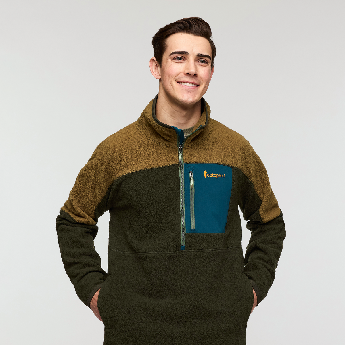 Abrazo Half-Zip Fleece Jacket - Men's, Live Oak/Woods