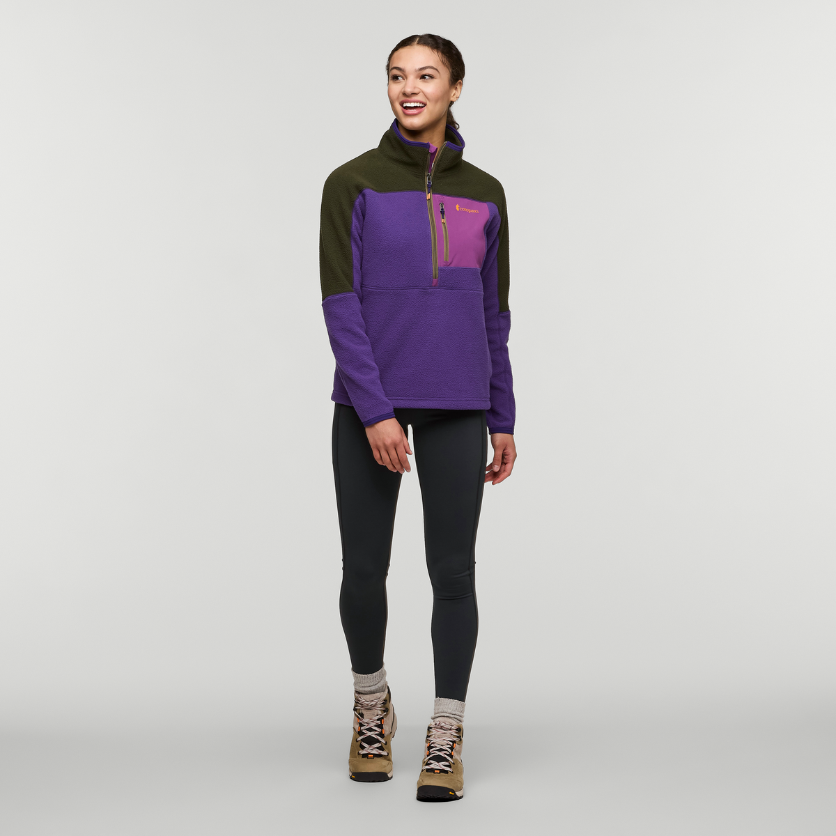 Abrazo Half-Zip Fleece Jacket - Women's, Woods/Black Violet