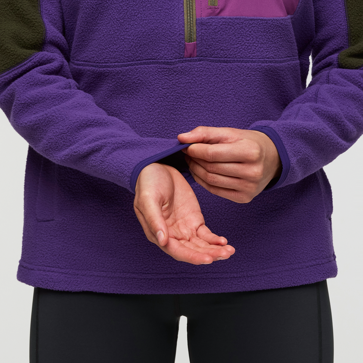 Abrazo Half-Zip Fleece Jacket - Women's, Woods/Black Violet