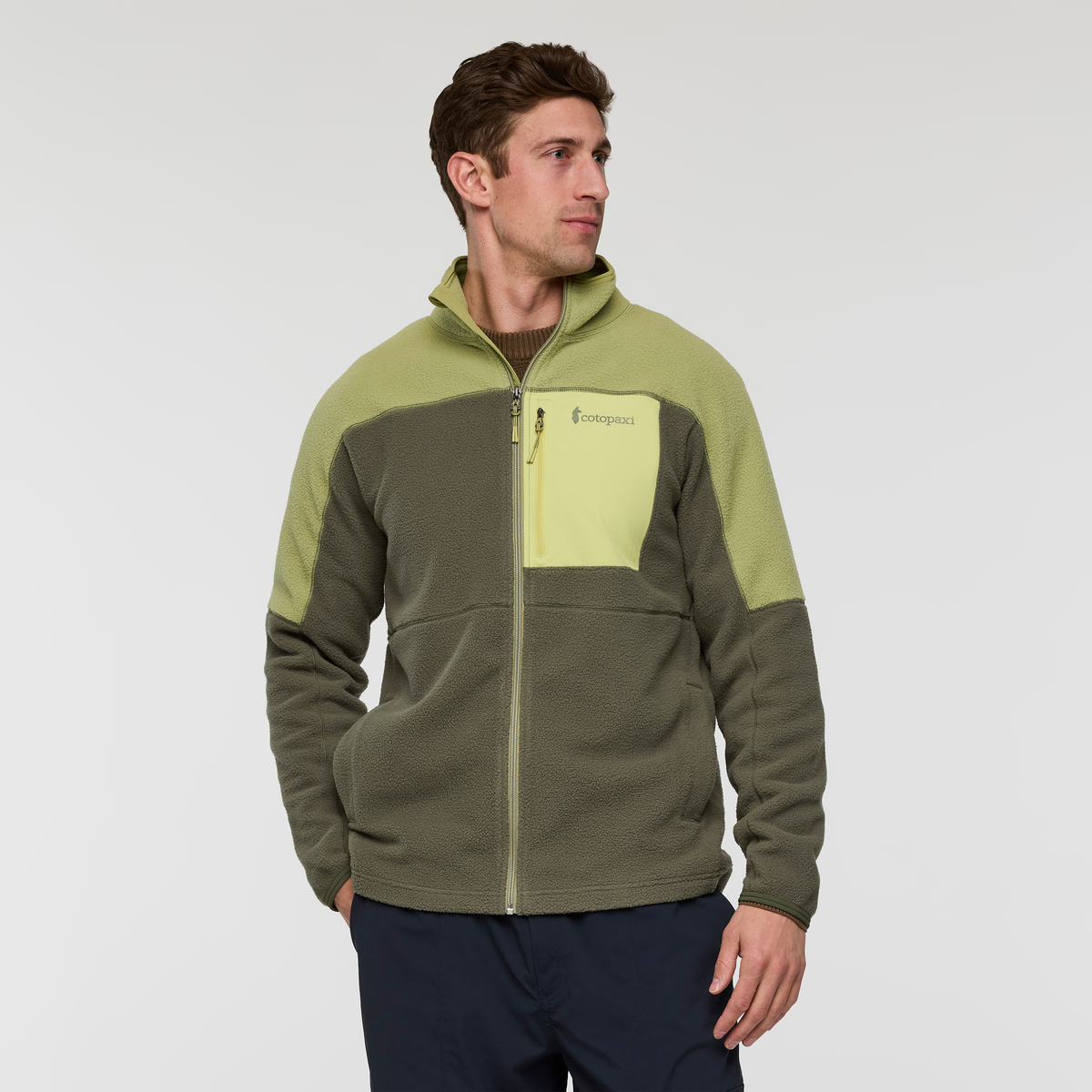 Abrazo Half-Zip Fleece Jacket - Men's, Seed/Fatigue