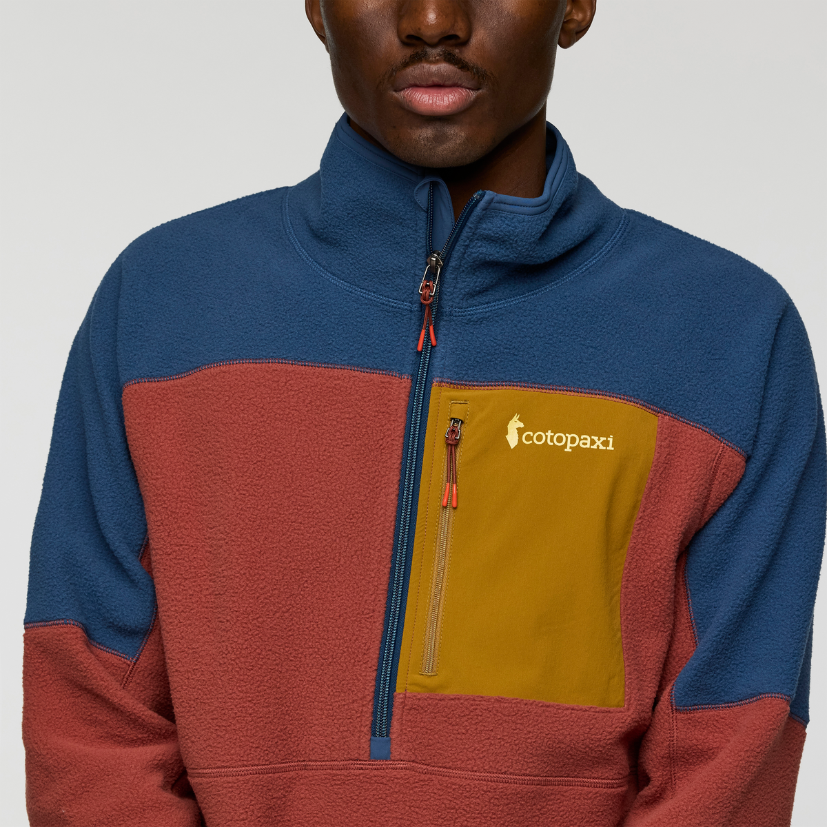 Abrazo Half-Zip Fleece Jacket - Men's, Deep Sea/Nutmeg