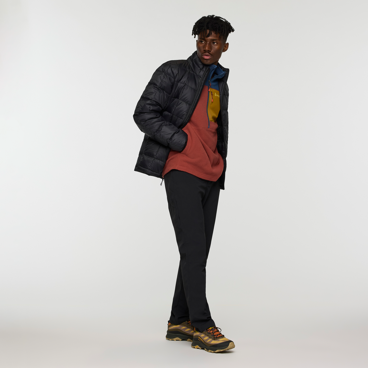 Abrazo Half-Zip Fleece Jacket - Men's, Deep Sea/Nutmeg