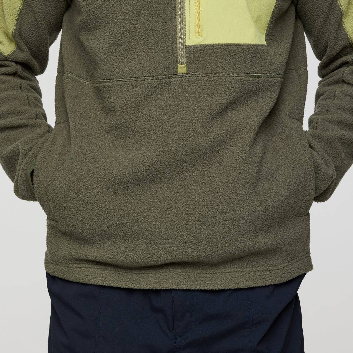 Abrazo Half-Zip Fleece Jacket - Men's, Seed/Fatigue