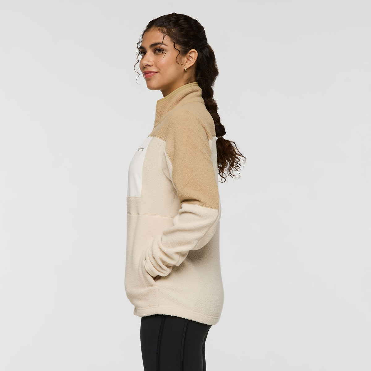 Abrazo Half-Zip Fleece Jacket - Women's, Khaki/Cream