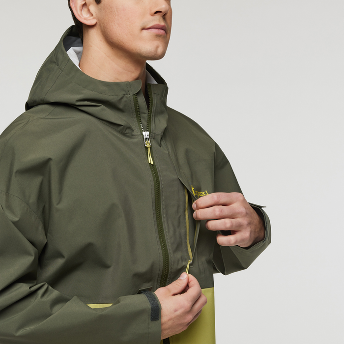 Cielo Rain Jacket - Men's, Fatigue/Lemongrass