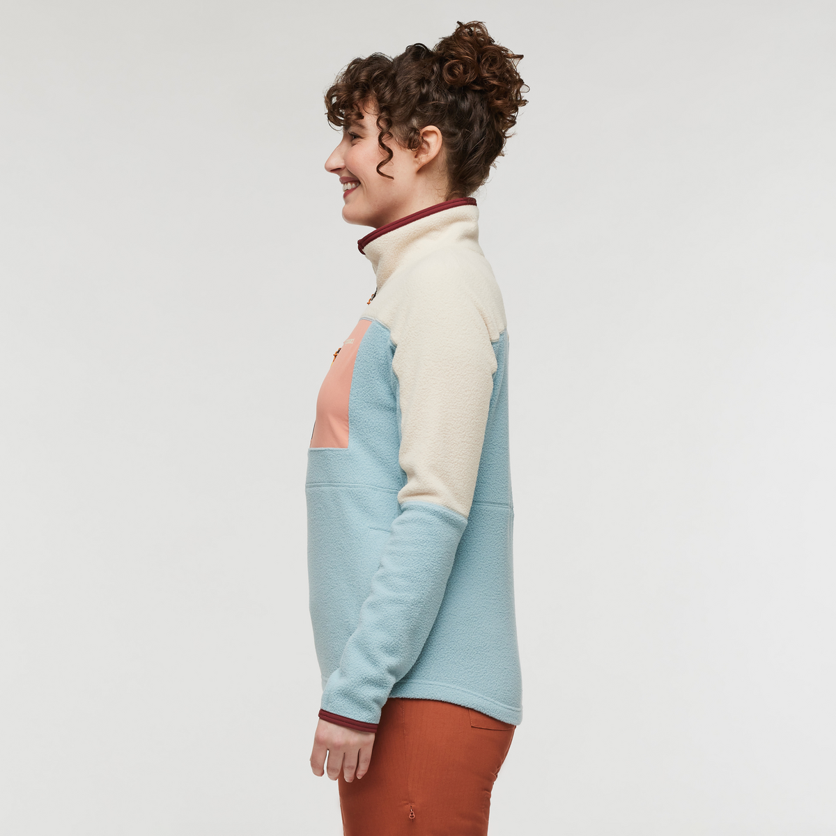 Abrazo Half-Zip Fleece Jacket - Women's, Cream/Sea Spray