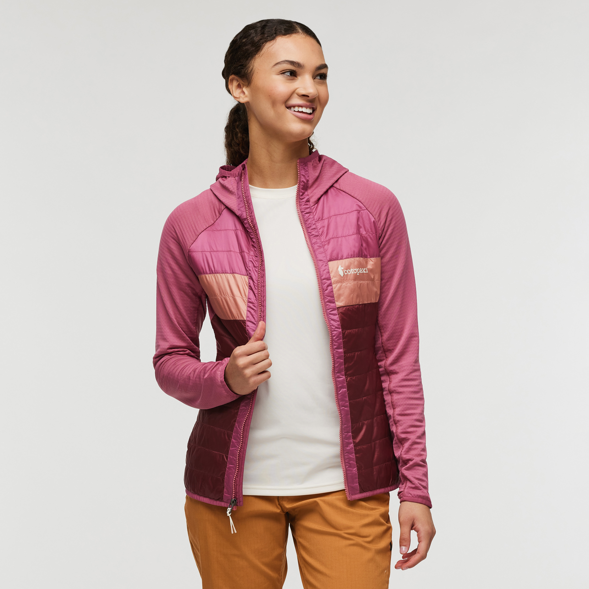 Capa Hybrid Insulated Hooded Jacket - Women's, Sangria and Burgundy