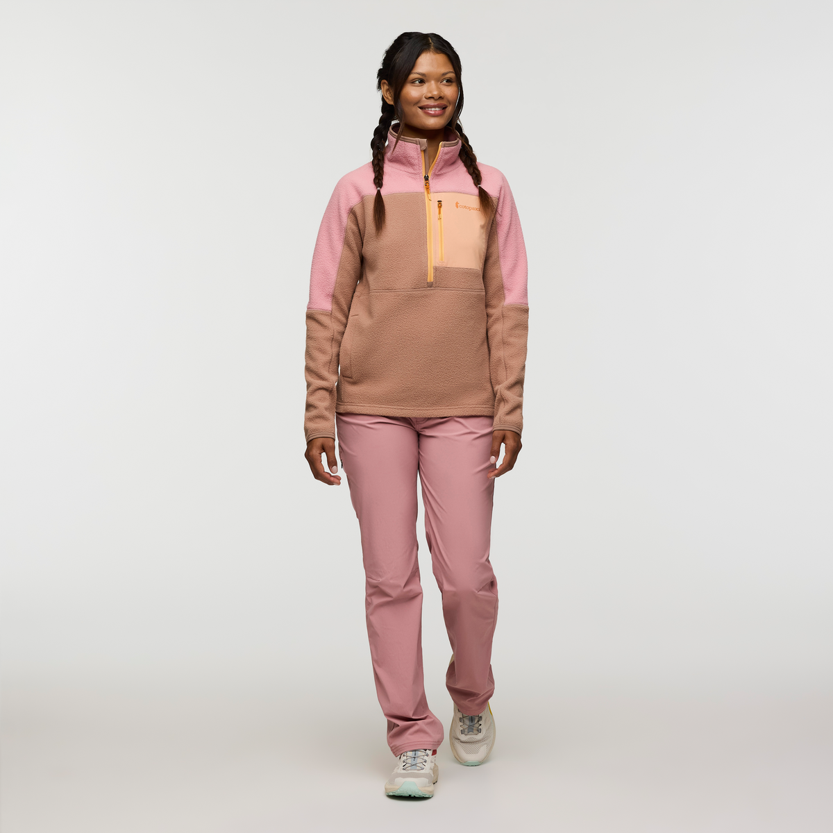 Abrazo Half-Zip Fleece Jacket - Women's, Rose/Reishi