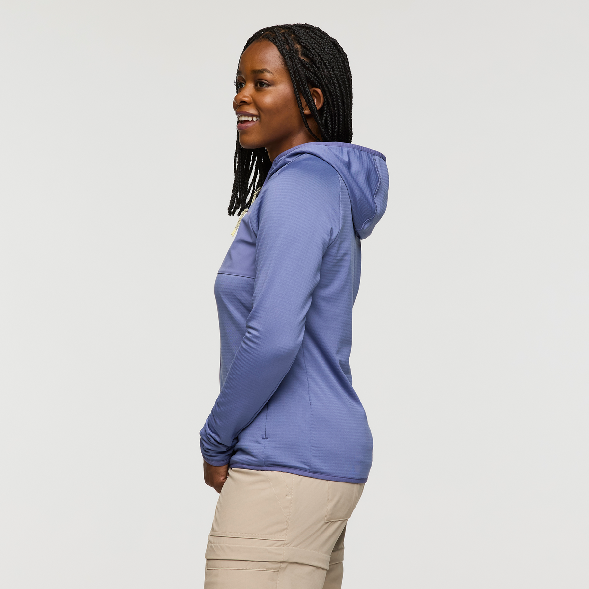 Otero Fleece Full-Zip Hooded Jacket - Women's, Blue Smoke