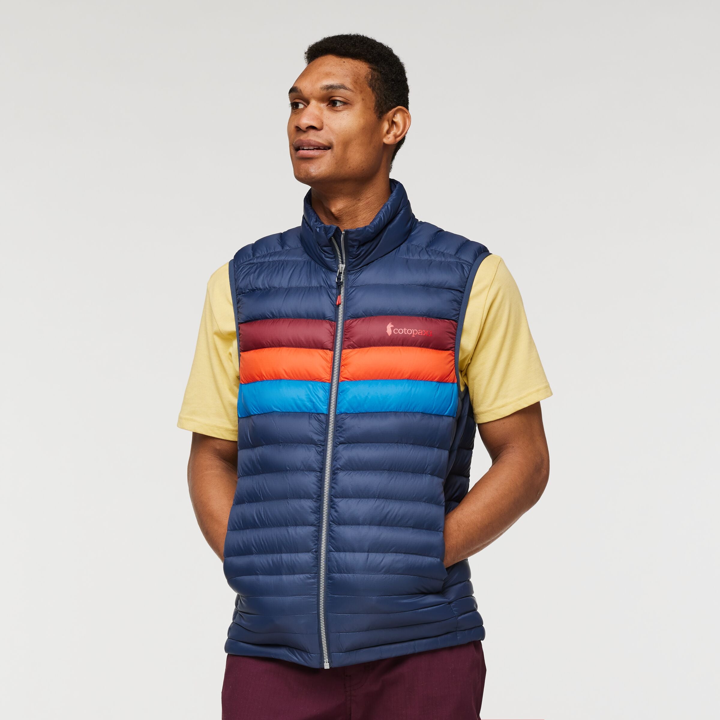 Fuego Down Vest - Men's, Ink Stripes