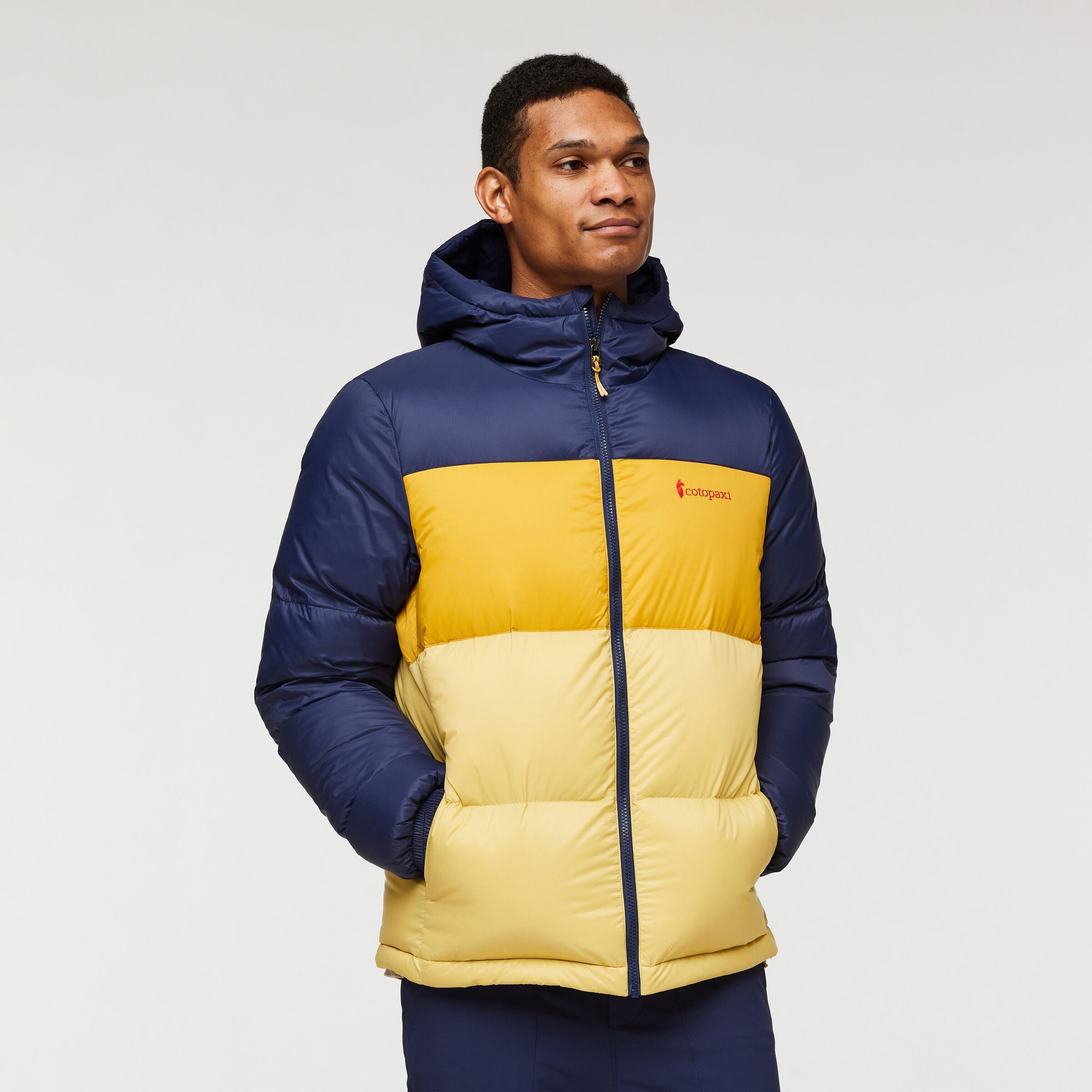 Solazo Down Hooded Jacket - Men's, Maritime/Amber