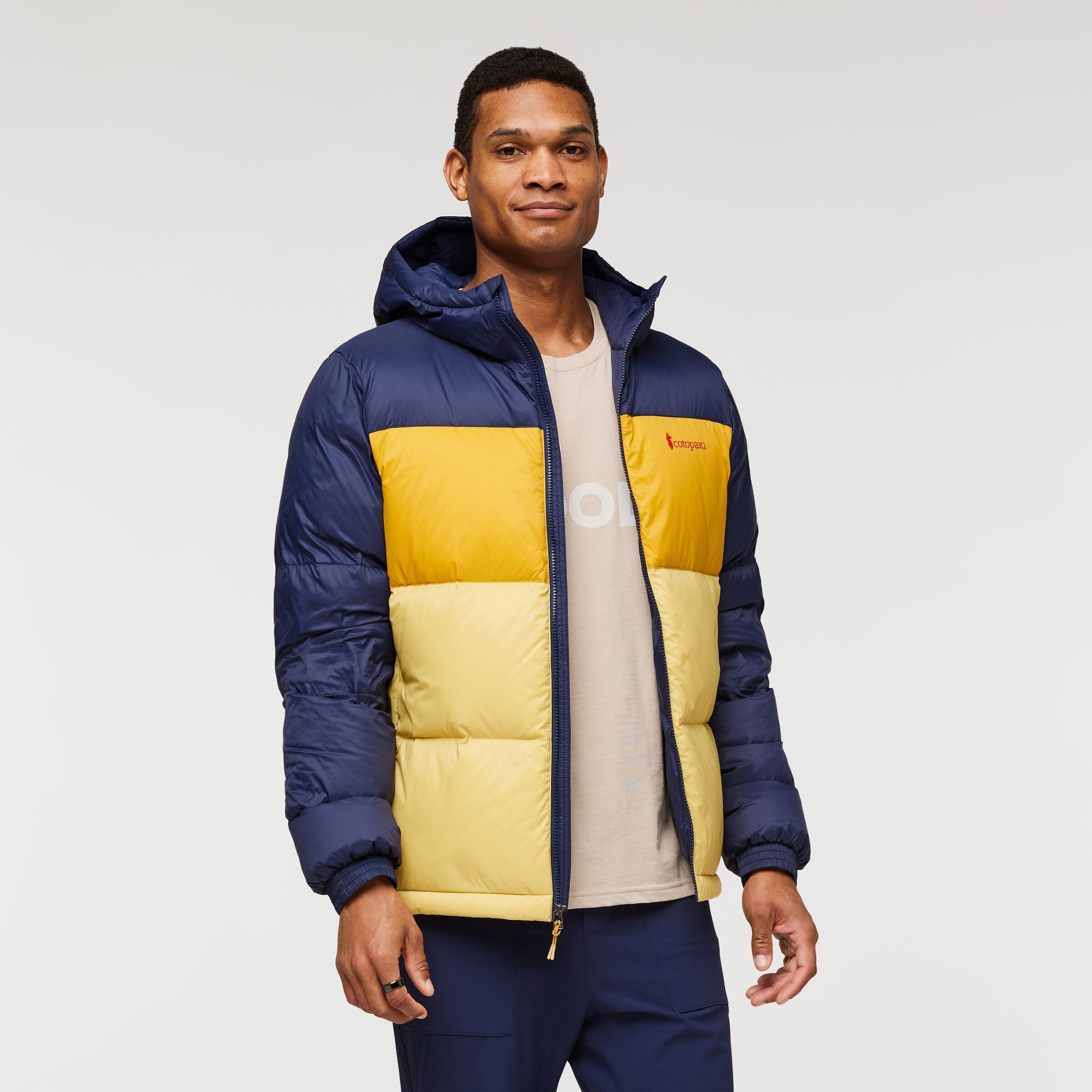 Solazo Down Hooded Jacket - Men's, Maritime/Amber
