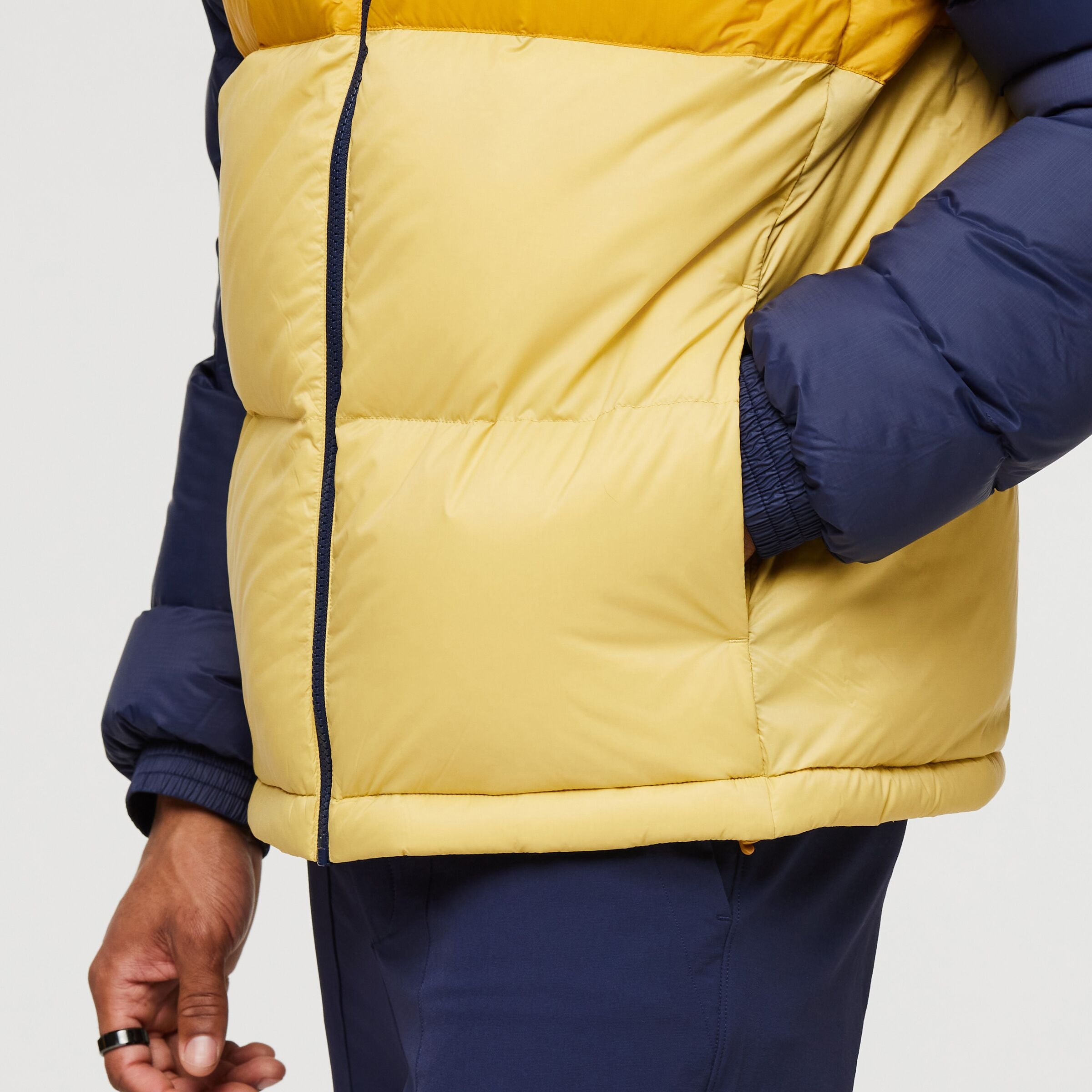 Solazo Down Hooded Jacket - Men's, Maritime/Amber