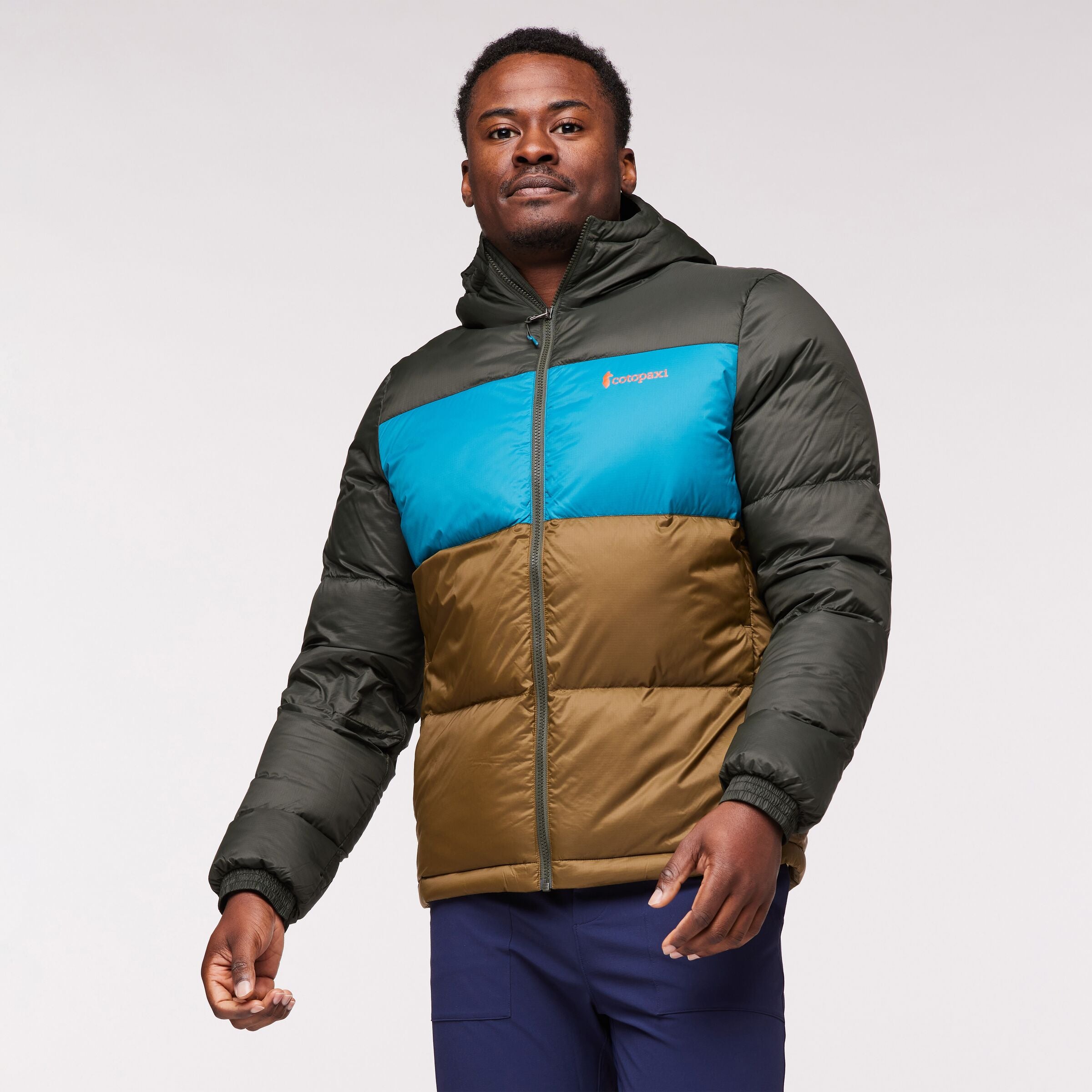 Solazo Down Hooded Jacket - Men's, Woods/Gulf