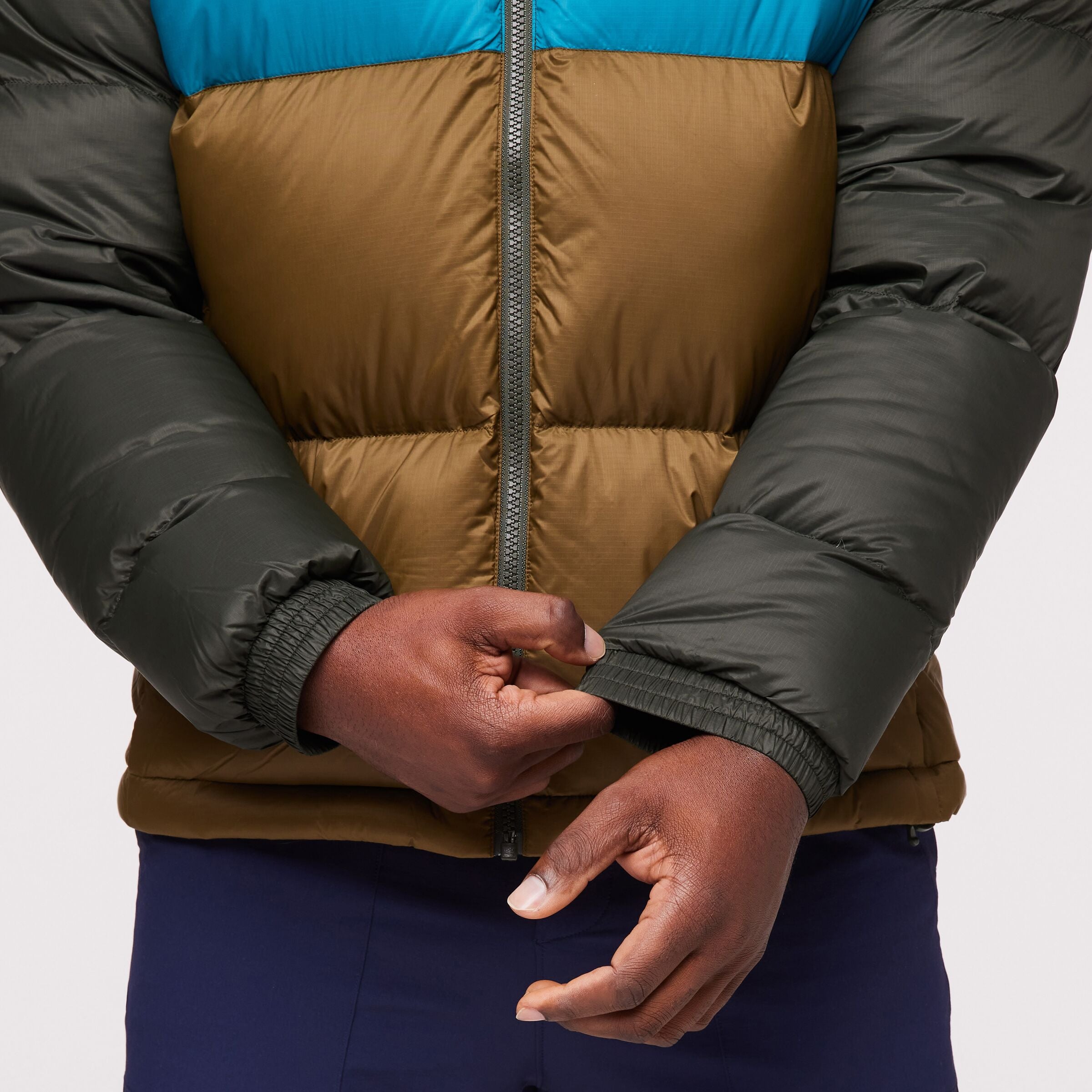 Solazo Down Hooded Jacket - Men's, Woods/Gulf