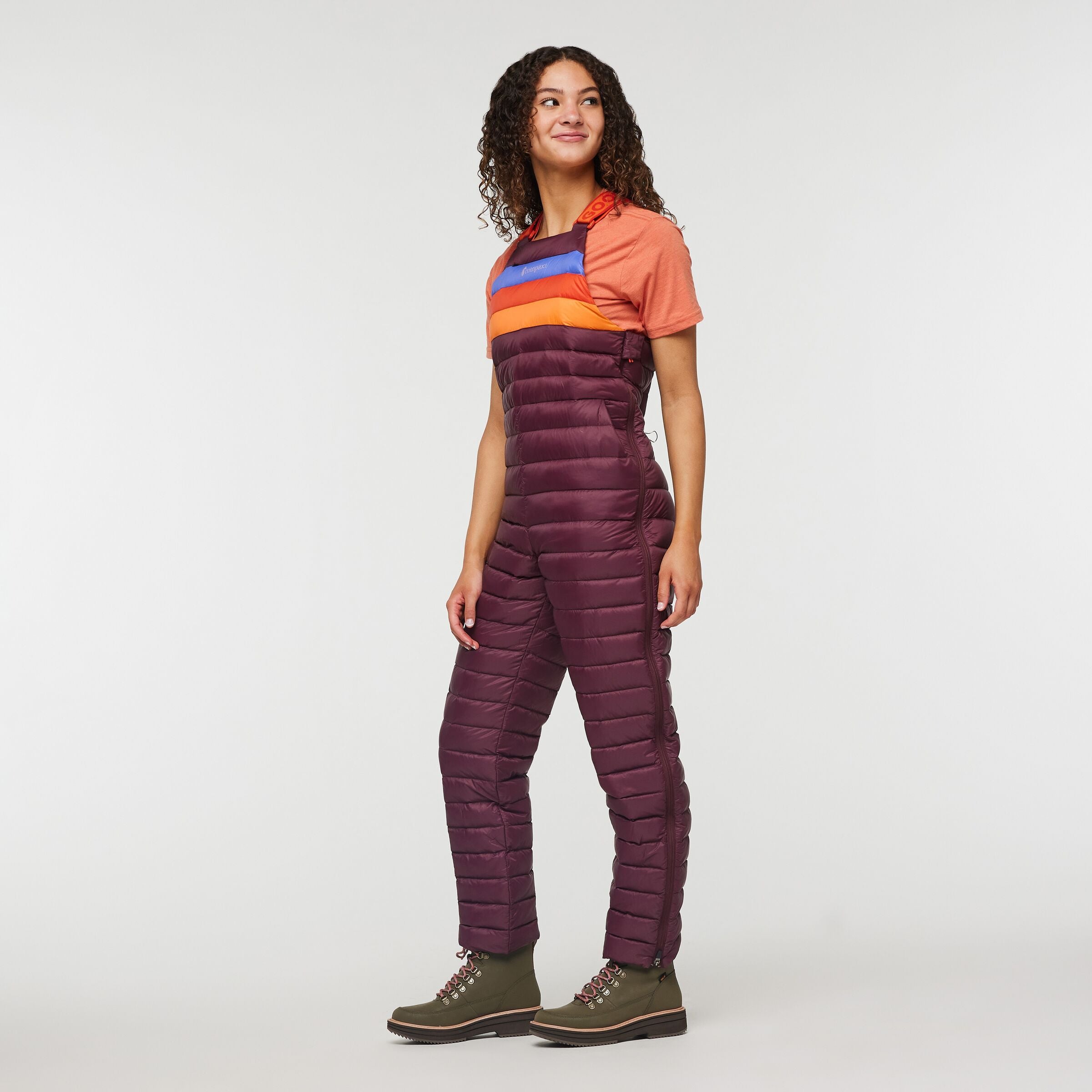 Fuego Down Overall - Women's, Wine Stripes