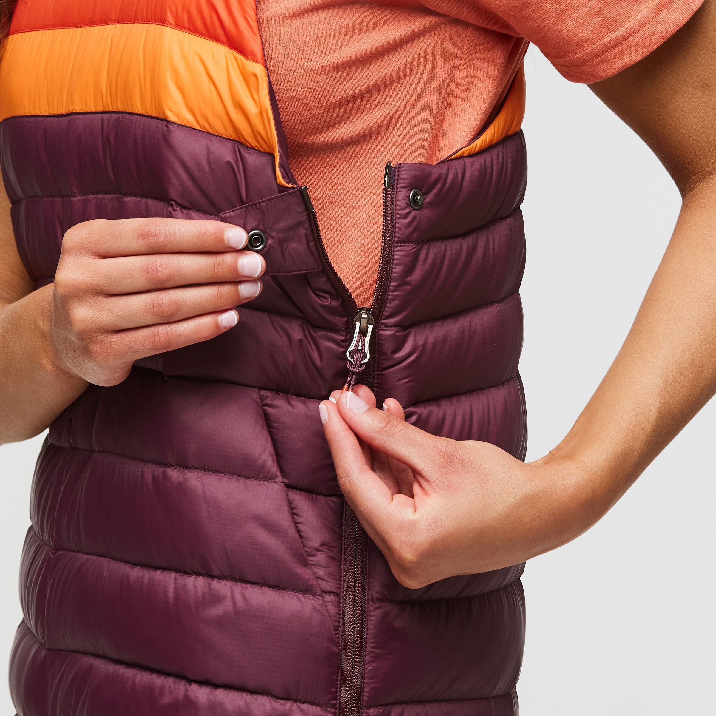 Fuego Down Overall - Women's, Wine Stripes