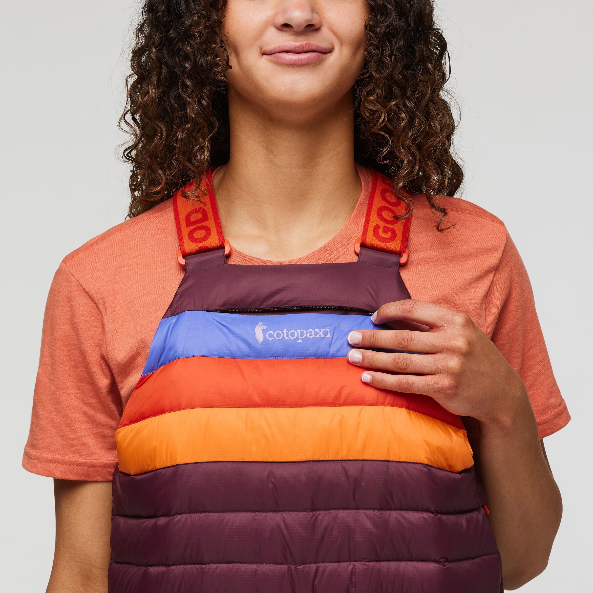 Fuego Down Overall - Women's, Wine Stripes