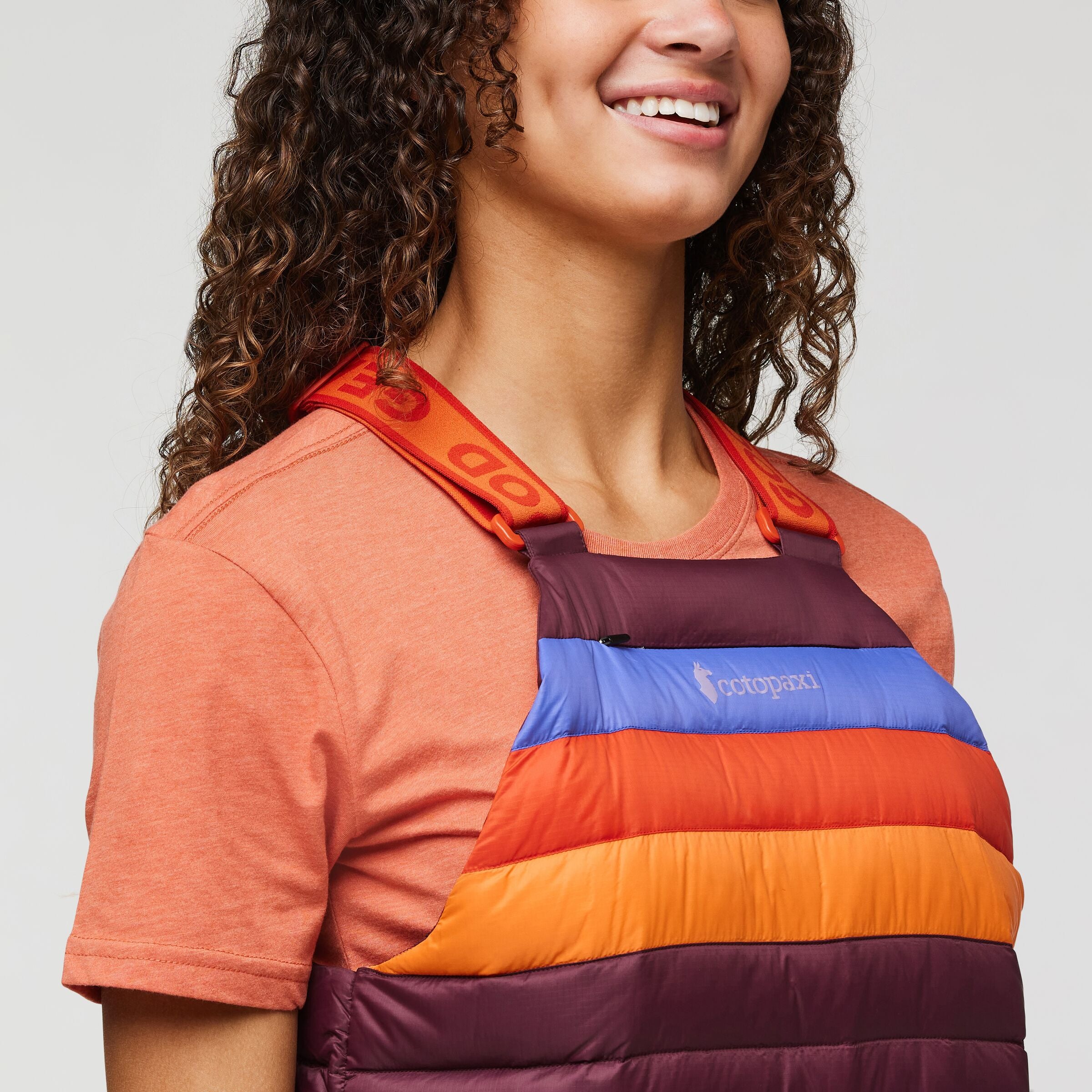 Fuego Down Overall - Women's, Wine Stripes