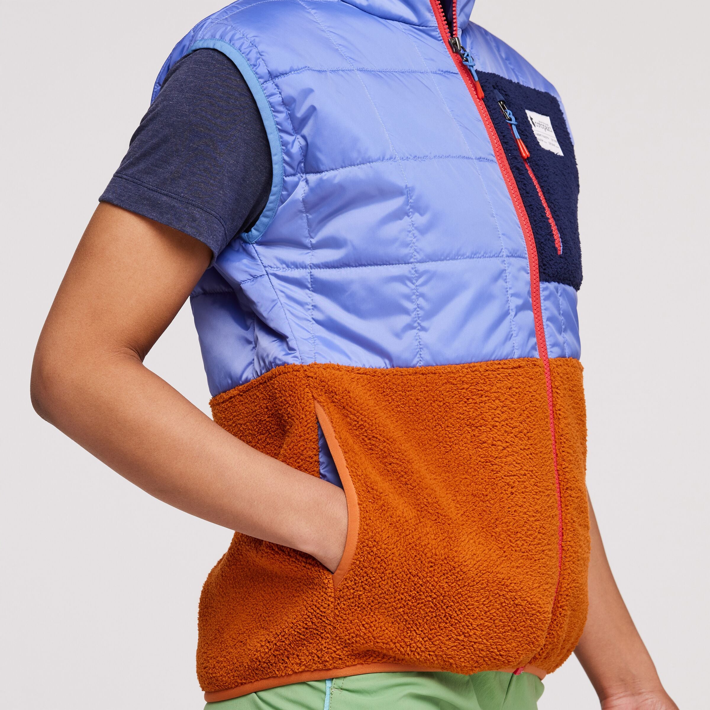 Trico Hybrid Vest - Women's, Lupine & Mezcal, Model Callie