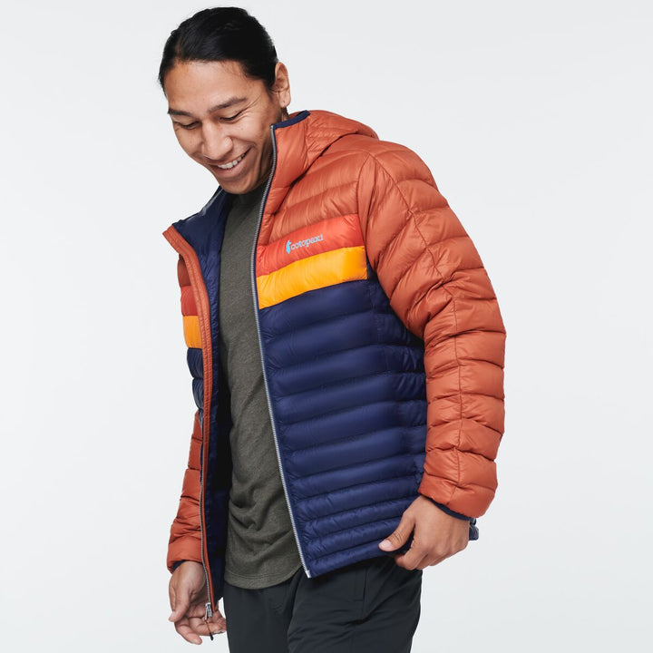 Fuego Down Hooded Jacket - Men's, Spice/Maritime