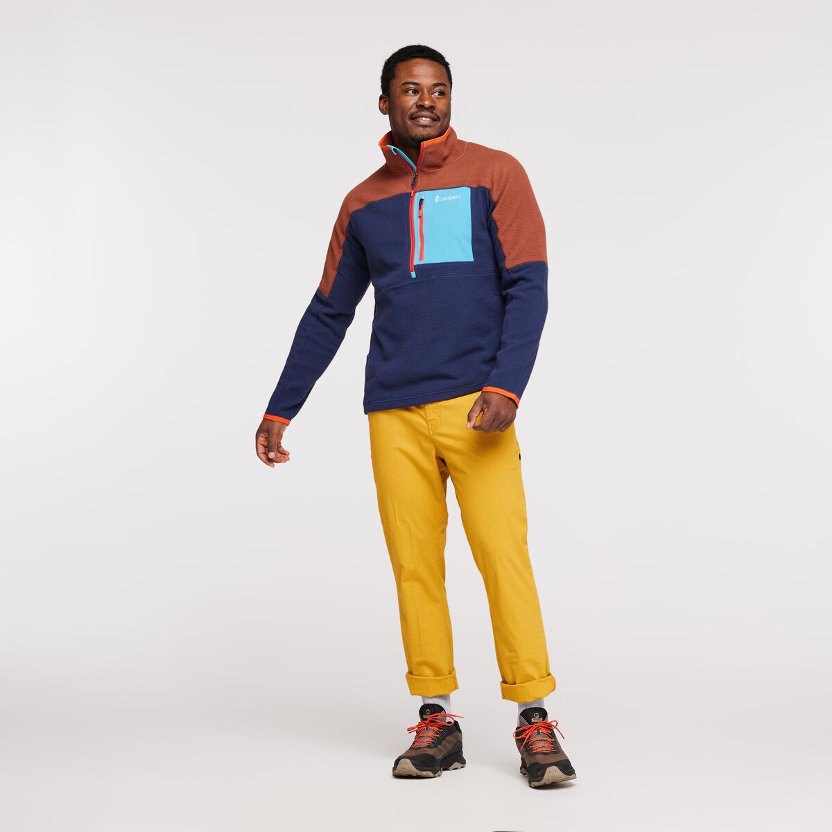 Abrazo Half-Zip Fleece Jacket - Men's, Acorn/Maritime