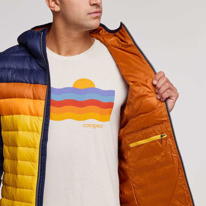 Fuego Hooded Down Jacket - Men's, Maritime/Sunset