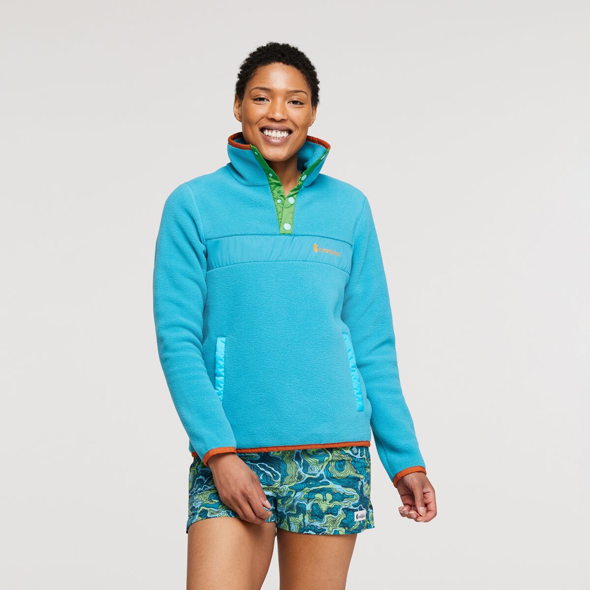 Teca Fleece Pullover - Recycled - Women's, Water Slide