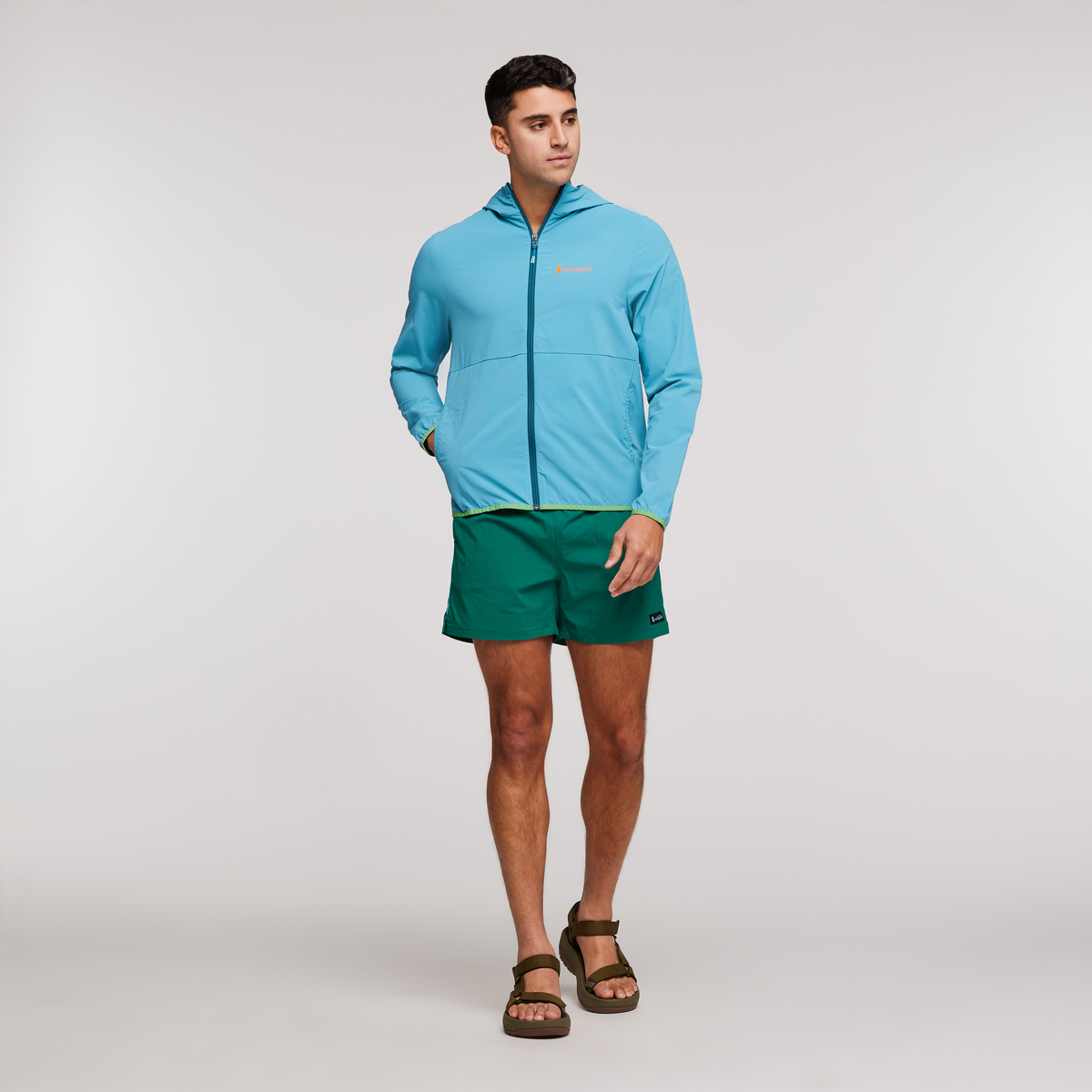 Vuelta Performance Windbreaker Jacket - Men's, Poolside, Model Munther