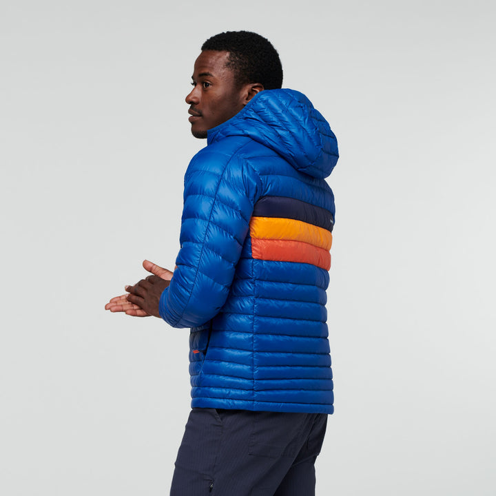 Fuego Hooded Down Jacket - Men's, Pacific Stripes