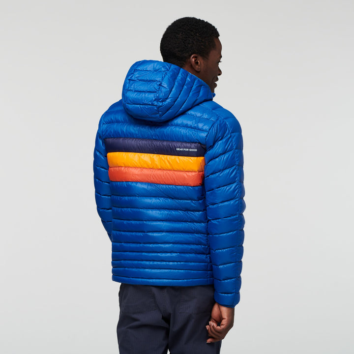 Fuego Hooded Down Jacket - Men's, Pacific Stripes